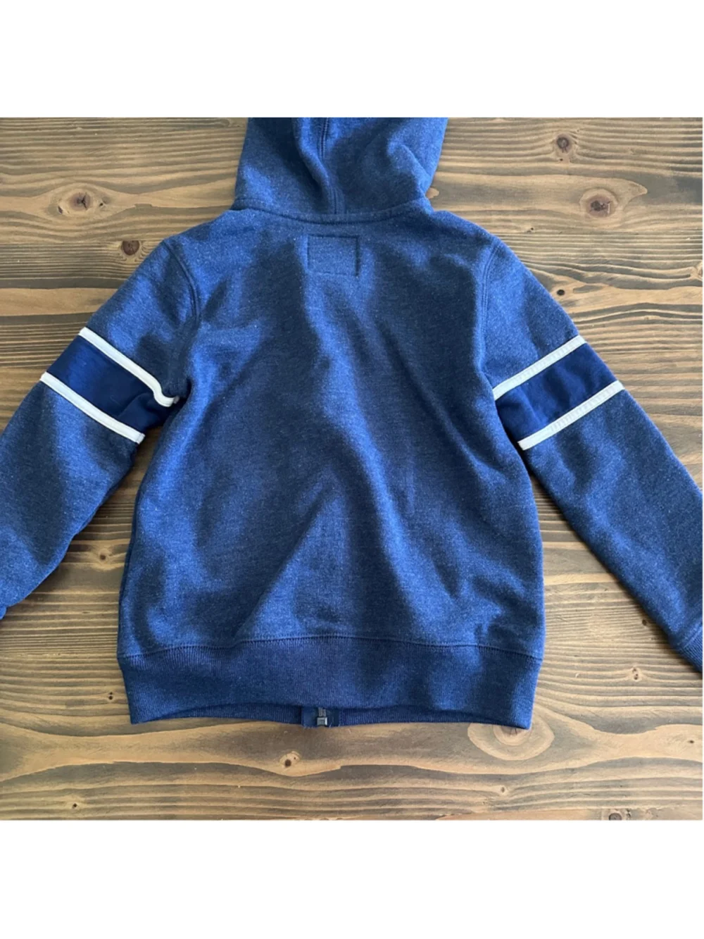 OshKosh B’gosh Boys Zip Hoodie Size 6 Blue Gray Logo Sweatshirt